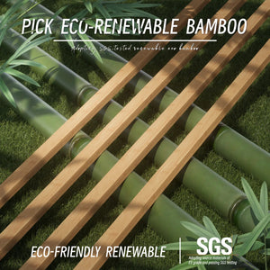 Ruberta 10" High Solid Wood Platform Bed, Bamboo Material, Easy Assembly, No Squeak, FULL SIZE