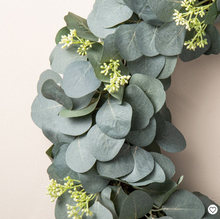 Load image into Gallery viewer, 20&quot; Faux Seeded Eucalyptus with Berry Wreath - Hearth &amp; Hand™ with Magnolia