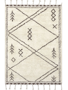 10' x 13' Wool Tasseled Area Rug