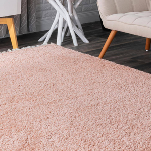 8’ Sq Neva Plush Shag Pink Area Rug