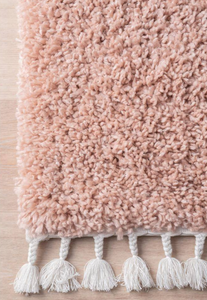 8’ Sq Neva Plush Shag Pink Area Rug