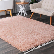 Load image into Gallery viewer, 8’ Sq Neva Plush Shag Pink Area Rug