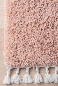 8’ Sq Neva Plush Shag Pink Area Rug