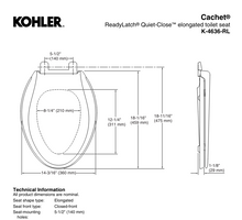 Load image into Gallery viewer, Cachet® ReadyLatch® Quiet-Close™ elongated toilet seat