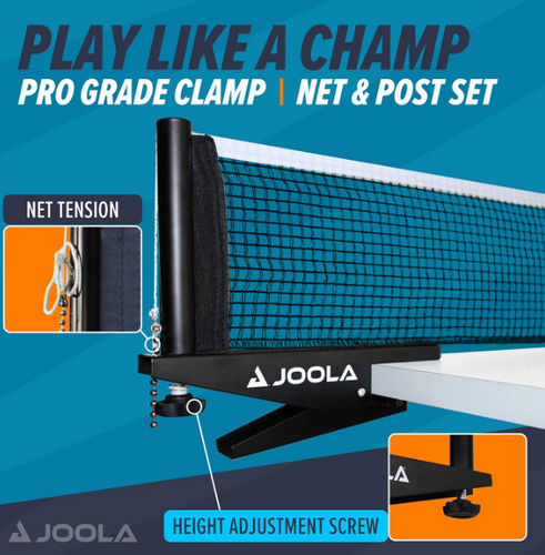 JOOLA Premium Inside Table Tennis Net and Post Set - Portable and Easy Setup 72