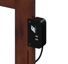 Load image into Gallery viewer, AFI Tahoe Walnut Twin Headboard with USB Turbo Charger