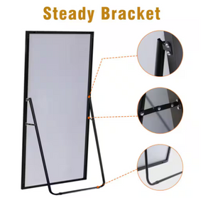 71 in. H Oversized Rectangle Full Length Mirror Framed Black Wall Mounted/Standing Mirror large Floor Mirror