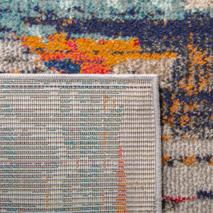 2'2" x 14' Loomed Polypropylene Ivory/Multi Rectangular Indoor Abstract Bohemian Runner