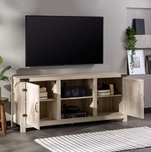 Load image into Gallery viewer, 58&quot; Neelon 2-Door TV Stand for TVs up to 65&quot;, White Oak