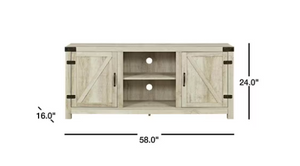 58" Neelon 2-Door TV Stand for TVs up to 65", White Oak
