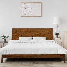 Load image into Gallery viewer, KING Serenity Solid Wood Bed Frame with Headboard, Scandinavian Signature High Headboard Wood Bed