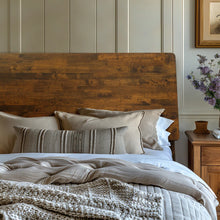 Load image into Gallery viewer, KING Serenity Solid Wood Bed Frame with Headboard, Scandinavian Signature High Headboard Wood Bed