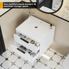 Load image into Gallery viewer, Sharee 24" Modern Wall Mounted Single Bathroom Vanity Base Only, Vessel Sink not Included, WHITE