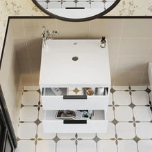 Load image into Gallery viewer, Sharee 24" Modern Wall Mounted Single Bathroom Vanity Base Only, Vessel Sink not Included, WHITE