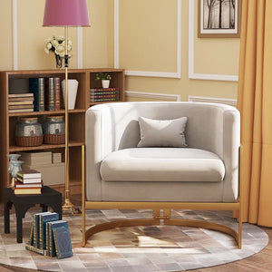 Shelbi Upholstered Armchair, Grey Velvet