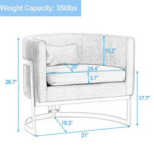 Load image into Gallery viewer, Shelbi Upholstered Armchair, Grey Velvet