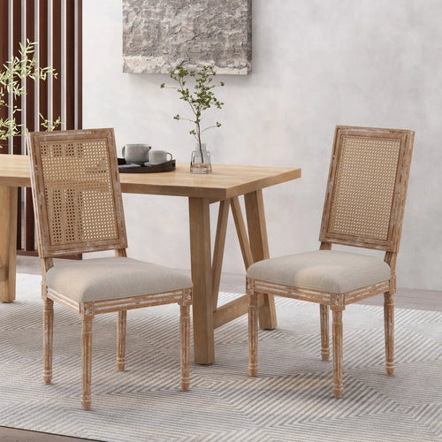 Sherrill Upholstered Solid Wood Side Chairs, Set of 2