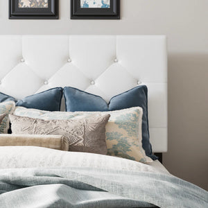 Queen Silvester Modern Upholstered Platform Storage Bed with Wooden Slats, no box spring needed