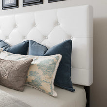 Load image into Gallery viewer, Queen Silvester Modern Upholstered Platform Storage Bed with Wooden Slats, no box spring needed