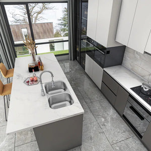 Sinber 32" x 18" Undermount Double Bowl Kitchen Sink with 18 Gauge 304 Stainless Steel Satin Finish