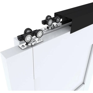 72" Sliding Double Bypass Double Door Barn Door Hardware Kit