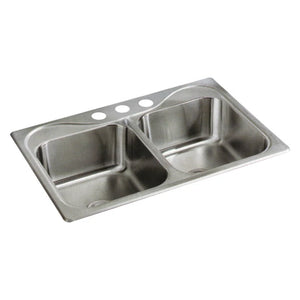 Southhaven 33'' L Drop-In Double Bowl Stainless Steel Kitchen Sink
