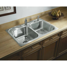 Load image into Gallery viewer, Southhaven 33&#39;&#39; L Drop-In Double Bowl Stainless Steel Kitchen Sink