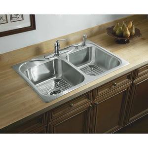 Southhaven 33'' L Drop-In Double Bowl Stainless Steel Kitchen Sink