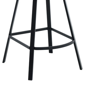 Corrigan Studio Swivel 25.6'' Linen Counter Stool (Set of 3), GREY