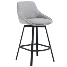 Load image into Gallery viewer, Corrigan Studio Swivel 25.6&#39;&#39; Linen Counter Stool (Set of 3), GREY