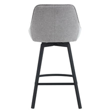 Load image into Gallery viewer, Corrigan Studio Swivel 25.6&#39;&#39; Linen Counter Stool (Set of 3), GREY