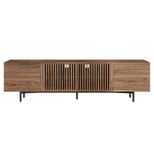 Load image into Gallery viewer, JASIWAY Minimalist TV Stand Slatted Media Console with 4 Doors Storage