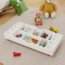 Load image into Gallery viewer, The 2 In 1 Rollaway Play Table And Toy Organizer Compatible With Lego Suitable For Storing Under Bed Or Sofa (38&quot; X 18.7&quot; X 5.9&quot;)