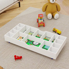 Load image into Gallery viewer, The 2 In 1 Rollaway Play Table And Toy Organizer Compatible With Lego Suitable For Storing Under Bed Or Sofa (38&quot; X 18.7&quot; X 5.9&quot;)