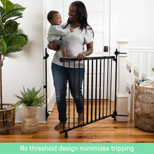 Load image into Gallery viewer, The Stairway+ 46W Series Pet and Baby Gate, Openings 31&quot;-46&quot; Wide, 32.5&quot; Tall - Black