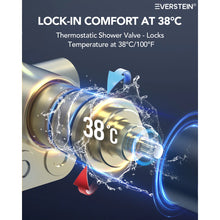 Load image into Gallery viewer, Thermostatic Digital Shower System Set 16&quot; LED Shower Head with Slide Bar Handheld Spray SFS-1027-BK16