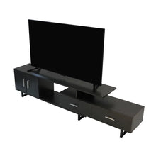Load image into Gallery viewer, LeisureMod Rectangular TV Stand with MDF Wood Frame and Powder-Coated Steel Legs – Avery Collection