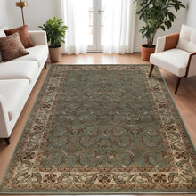 Load image into Gallery viewer, 12&#39; x 15&#39; Traditional Oriental Floral Scroll Classic Vines Indoor Area Rug in Green