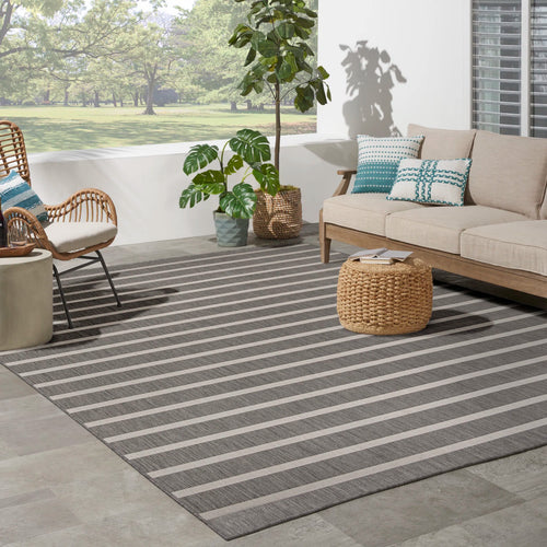 8' x 10'Trondheim Striped Indoor / Outdoor Rug