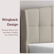 Load image into Gallery viewer, Queen Platform Upholstered Bed, Beige