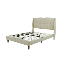 Load image into Gallery viewer, Queen Platform Upholstered Bed, Beige