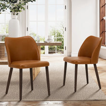 Load image into Gallery viewer, Upholstered Solid Wood Small Dining Chair (Set of 2)