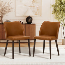 Load image into Gallery viewer, Upholstered Solid Wood Small Dining Chair (Set of 2)