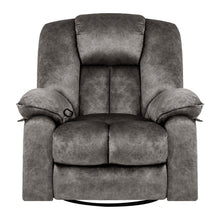 Load image into Gallery viewer, Oversize Swivel Rocker Recliner Chair with Massage, Heating, USB Port