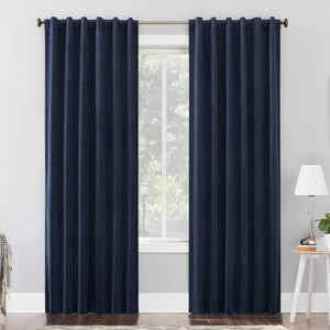Velvet Noise Reducing Thermal Extreme 100% Blackout Back Tab Curtain Panel (SET OF 2)