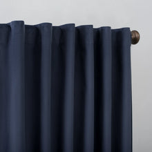 Load image into Gallery viewer, Velvet Noise Reducing Thermal Extreme 100% Blackout Back Tab Curtain Panel (SET OF 2)