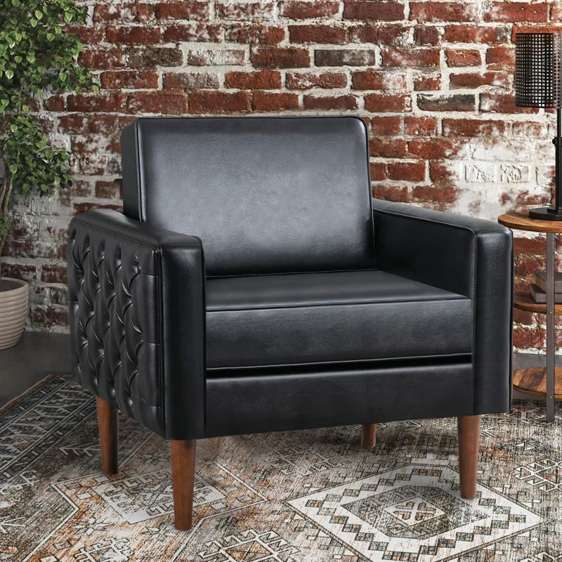 Wandi Faux Leather Club Chair