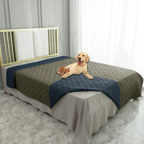 Waterproof Dog Bed Cover Pet Blanket For Furniture Bed Couch Sofa Reversible
