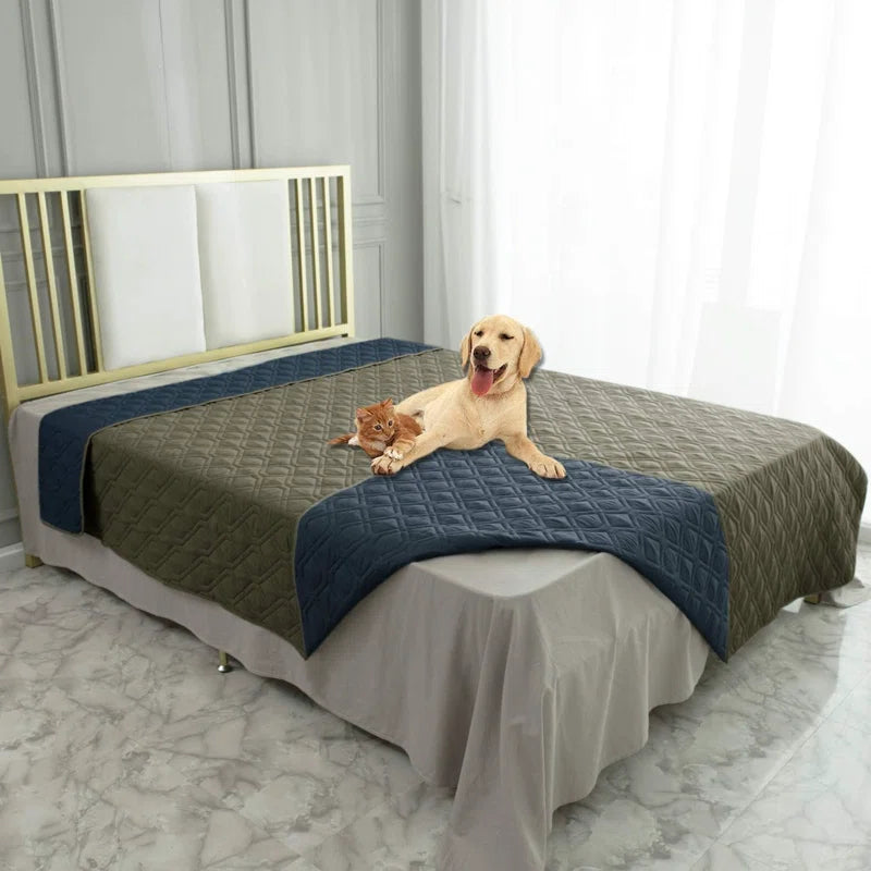 Waterproof Dog Bed Cover Pet Blanket For Furniture Bed Couch Sofa Reversible