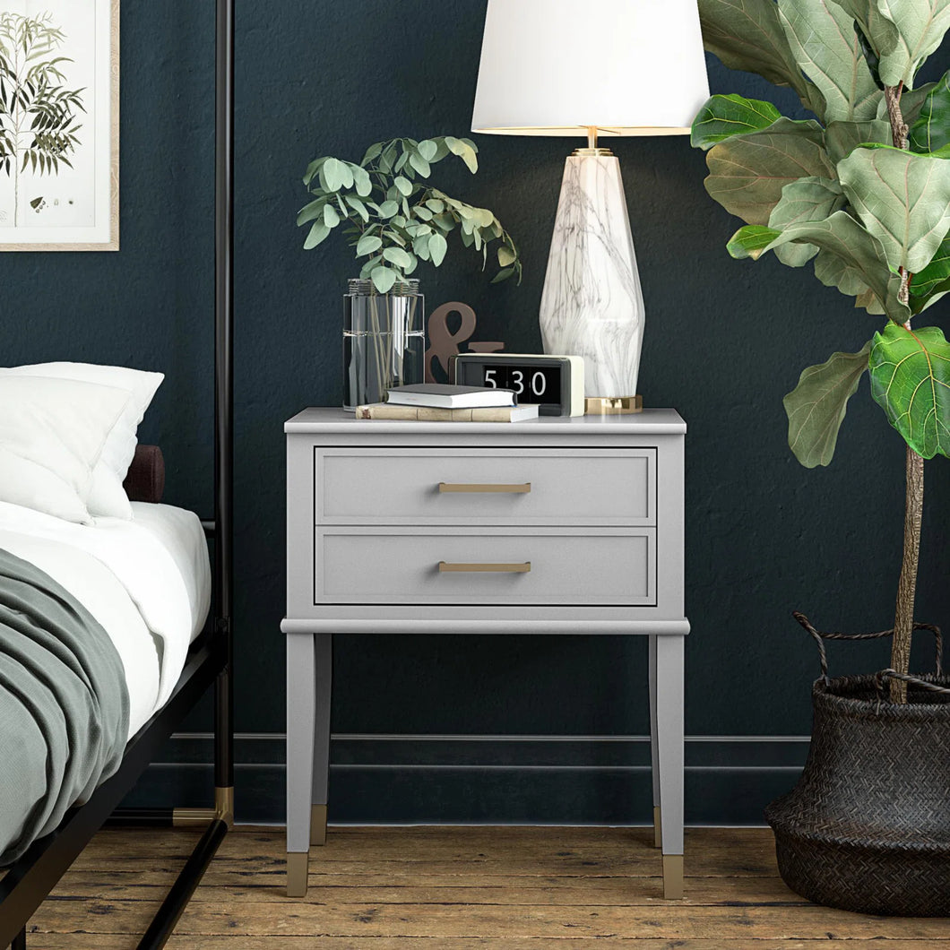 Westerleigh 1-Drawer Nightstand, Dove Grey